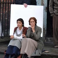 Alessandra Mastronardi and Denise Gough on the set of 'Titanic: Blood and Steel'  | Picture 97122